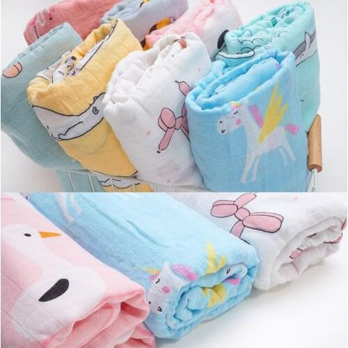 Dropshipping 70%Bamboo 30%Cotton Muslin Diapers Super Soft Baby Blankets Newborn Swaddle Wrap Bebe Baby Bath Towel Bedding Set