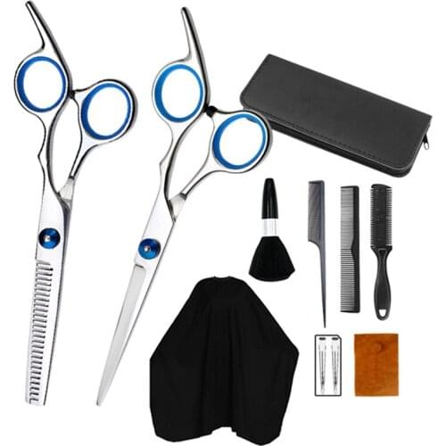 11Pcs/Set Professional Hair Cutting Thinning Scissors Barber Shears Hairdressing Salon Set