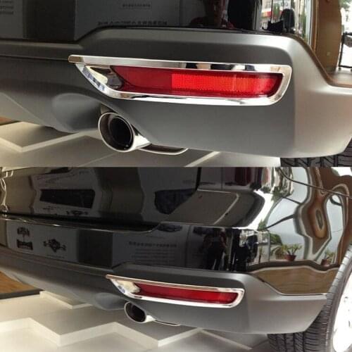 2Pcs/set ABS Chrome Car Rear Fog Light Lamp Cover Trim Frame Car Styling for Subaru Forester 2013 Car-covers