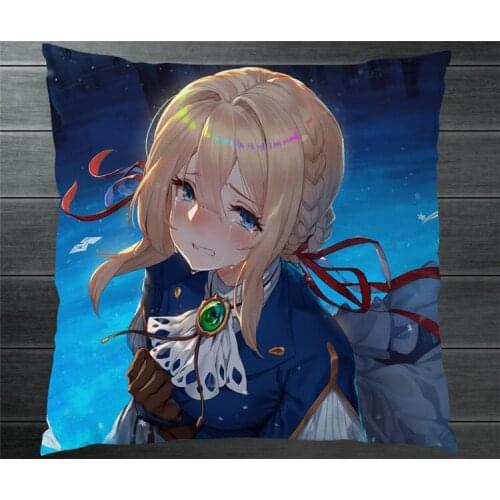 Anime Violet Evergarden Two Side 40x40cm Pillowcases Pillow Cushion Case Cover Violet Evergarden Cosplay Collection Gift P8