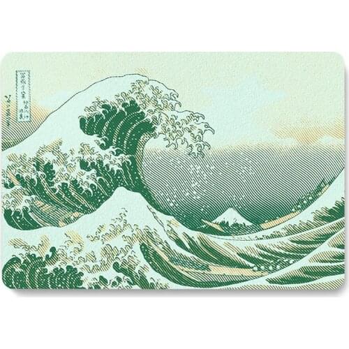 Vintage The Great Wave Off Kanagawa Pattern Laptop Case For MacBook Retina Air 11.6 12 13.3 New Pro 15.4 16 inch Cover shell