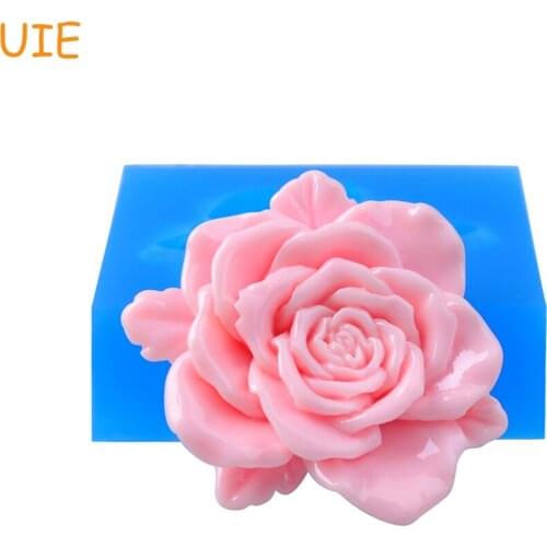 HYL286U 51.6mm Big Flower Flexible Silicone Mold - for Cake Topper, Fondant, Resin Jewelry Making, Cabochon Candy, Gum Paste