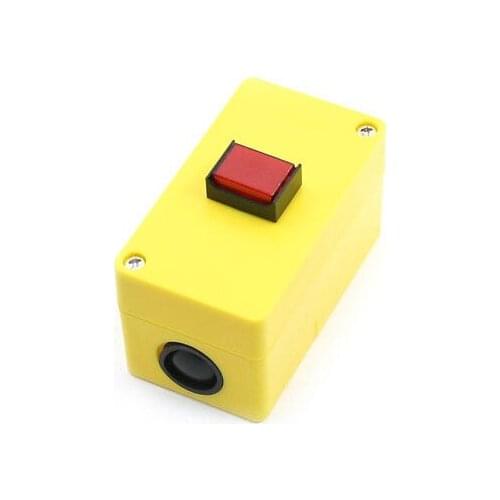 Rewirable Red Indicator Lamp Self Locking Push Button Station 5A 250VAC