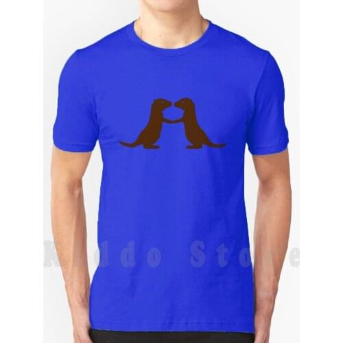 Otters Holding Hands T Shirt Print For Men Cotton New Cool Tee Otters Holding Hands Otters Holding Hands Otter Cute Fun Love