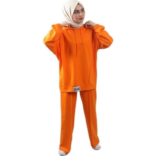 Written Sports Double Hijab Suit Muslim Islam Trend Fashion 100% Turkish Product muslim dress women abaya kaftan modest dress a