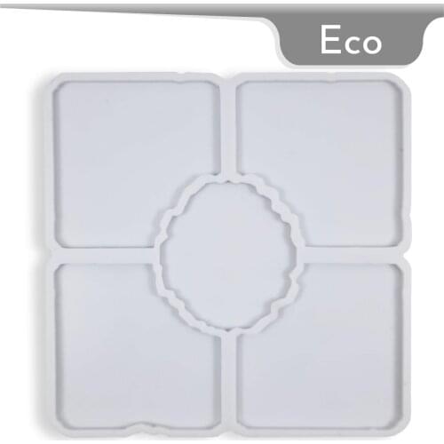 Mold-it Eco Coaster Square Geode Silicone Mold Epoxy Resin Mold Diy Silicone Making Molds Mould Crystal Craft UV Frame Plate