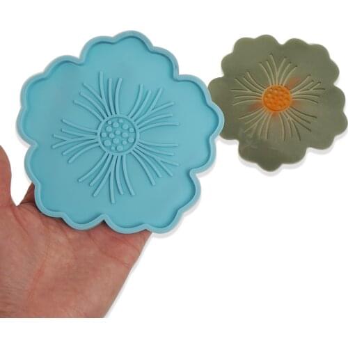 Silicone Flower Coaster Molds for Resin Casting Silicone Epoxy Coaster Mold for Making Craft 10364251