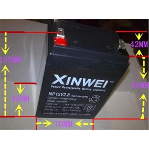 Storage Batteries 12V 2.8Ah lead acid rechargeable battery UPS uninterruptible power supply, emergency lights, Free shipping