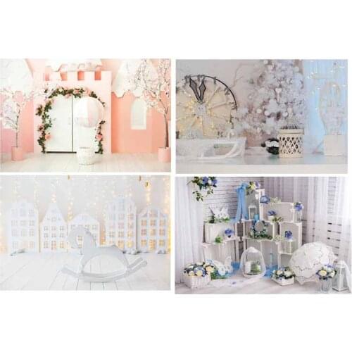 Thin Vinyl Twinkle Star Balloon Trojan Tent New Born Baby Portrait Photography Backdrop Photo Studio Kids Birthday Background