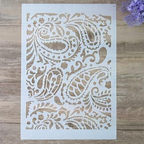 A4 A3 A2 Size DIY Craft Layering Paisley Stencil For Wall Painting Scrapbooking Album Decorative Embossing Paper Card