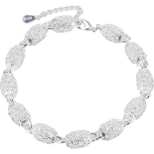 Lady Trend Chain Bracelet Women Silver Plated Charm Chain Bangle Bracelet Female Romantic Wedding Jewelry Accessories Gifts