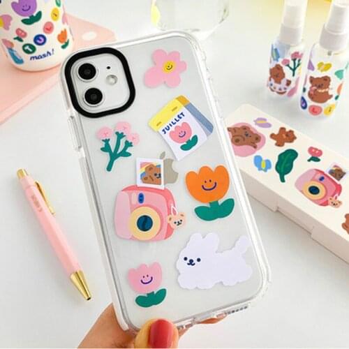 1 Sheet Butterfly Bear Series Version Cute Stickers Decoration Korea Style DIY Seamless Computer Stickers Hand Account Material