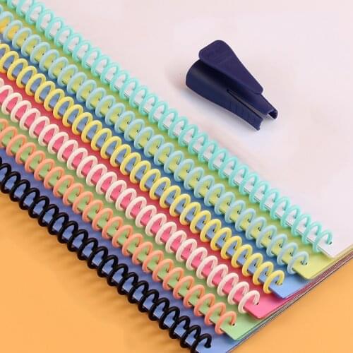 10pcs 12mm 30 26 Holes Plastic Binding Strip A4 Removable DIY Loose-Leaf Notebook Binder Ring Buckle Strips Office Supplies
