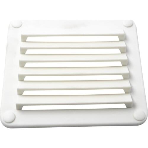 5-1/2 x 4-7/8 inch Louvered Vents, Boat Marine Hull Air Vent Grill Cover Replacement Part for RV Caravan - Rectangular (White)