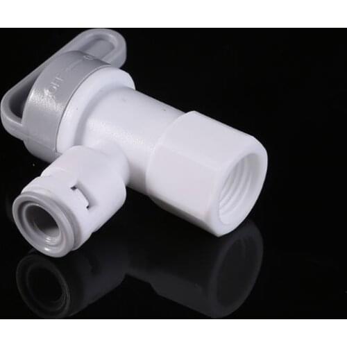 Tank Angle Ball Valve 1/4'' Tube For RO Reverse Osmosis Filter System Purifier 95AC