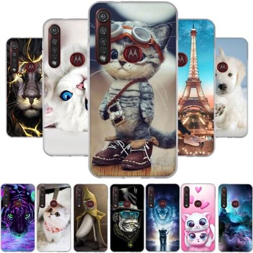 For Motorola Moto G8 Plus Case Cat Soft Silicone Phone Coves For Moto G8 Play Case Cover Funda for MOTO One Macro Capa G8Plus