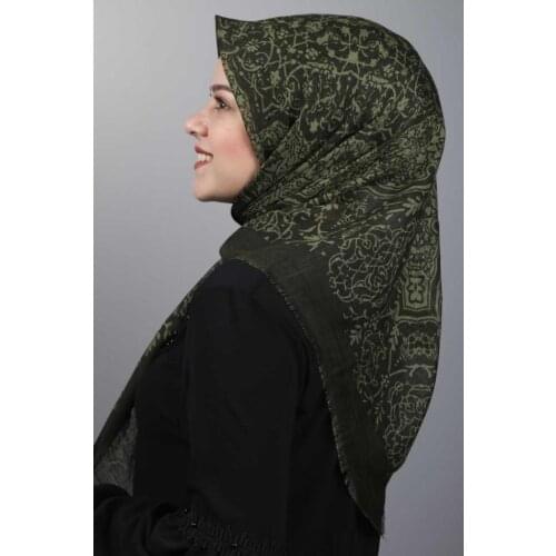 ERBİL PATTERNED LINEN FLAMLI SCARF-DESEN-05-RENK-07