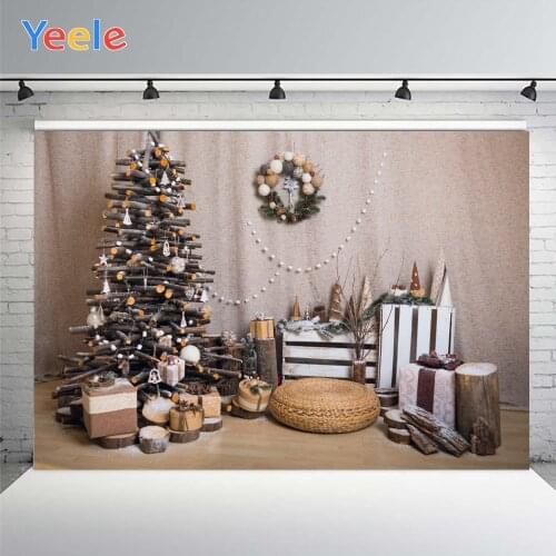 Yeele Christmas Gifts And Colourful Lights Photo Background Photophone Tree Photography Backdrops for Decoration Customized Size