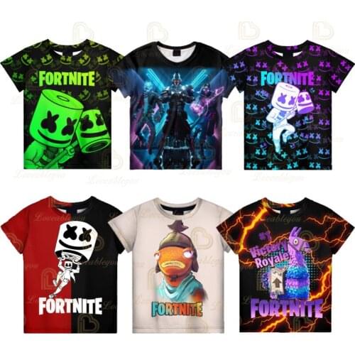3D Printed Fortnite T Shirt for Kids Mens Womens Tshirt Battle Royale Game T Shirt for Children Birthday Gifts