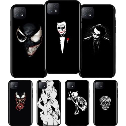 Cool Black white Art Silicone For OPPO AX7 A1K A94 A93 A92S A73 A72 A53S A52 A32 A31 A12E A11X A9 A5 2020 Soft Phone Case