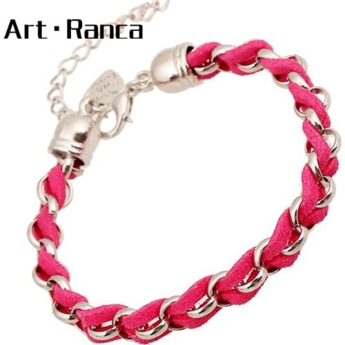 Korean version fashionable fresh hand-woven leisure outdoor tourism Korean Velvet Bracelet