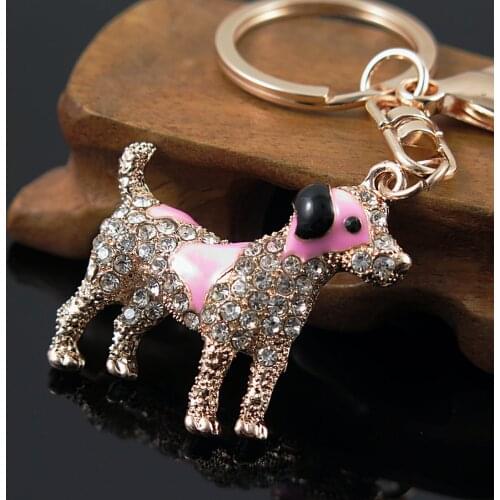TianBo Fashion Dog Dachshund Keychain Bag Charm Pendant Keys Holder Keyring Jewelry For Women Girl Gift Keychain Jewelry New