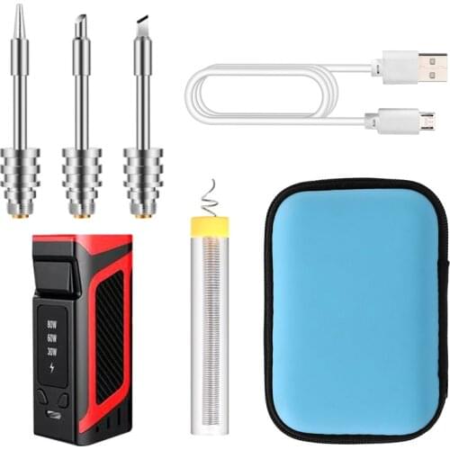 40W battery-powered soldering iron with USB charging, portable mini wireless charging soldering iron with storage bag