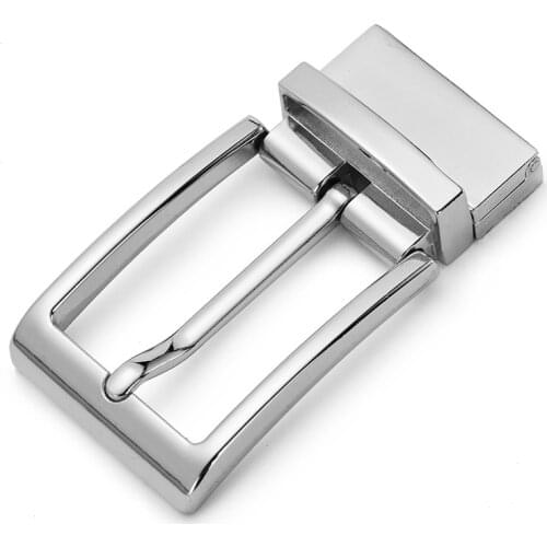Pin Buckle Reversible 360 Degree Rotation Cinturon Reversible Buckle Men Golden Silver Color ceinture homme