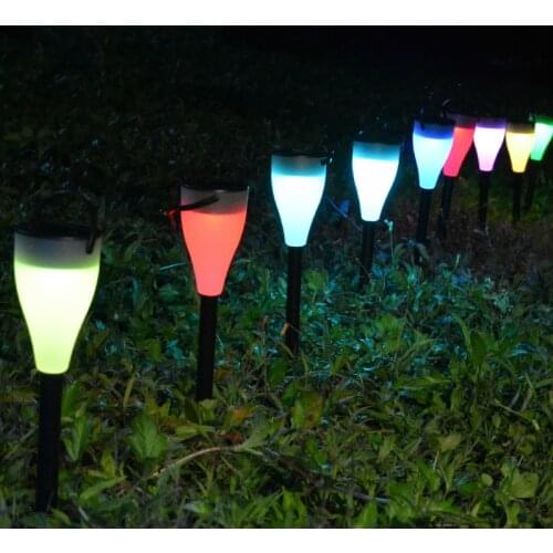 Hot 7 Colors Solar Lawn Lamp Outdoor Plug-in Garden Decorative Lamp Landscape Light Waterproof Light Control Induction Light
