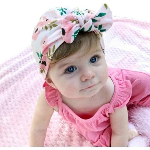 Newborn Baby Toddler Boy Girls Turban Head Wraps Soft Comfy Knot Beanie Cap Bow Hat