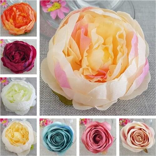 10pcs/lot New Artificial Wedding Peony Flowers Quality silk flower Home Party Decoration European Fall Vivid Fake Leaf DIY