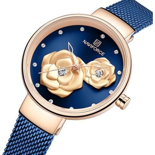 Top Luxury Brand Ladies Watch Fashion Creative 3D Rose Women Wrist Casual Dress Clock Relogio Feminino 2021