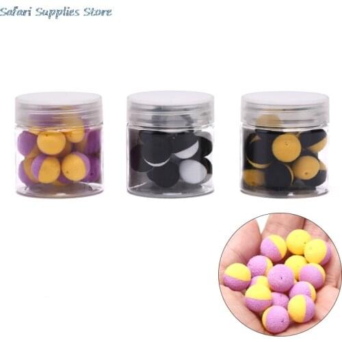 15Pcs Carp Fishing Boilies Bait Duo Foam Pop Up Boilies Ball Imitation Bait For Carp Hair Zig Rig Feeder Fishing