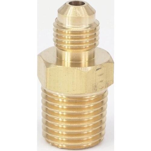 SAE Thread 3/8"-24 UNF Fit Tube OD 3/16" - 1/4" NPT Male Brass SAE 45 Degree Pipe Fitting Adapters 1000PSI
