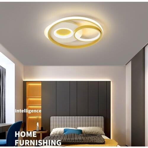 Modern LED Ceiling Lights Luxury Black/Gold Utra Thin lamp For Studyroom Bedroom Kitchen Living Room Kids Room Lusure AC90-260V