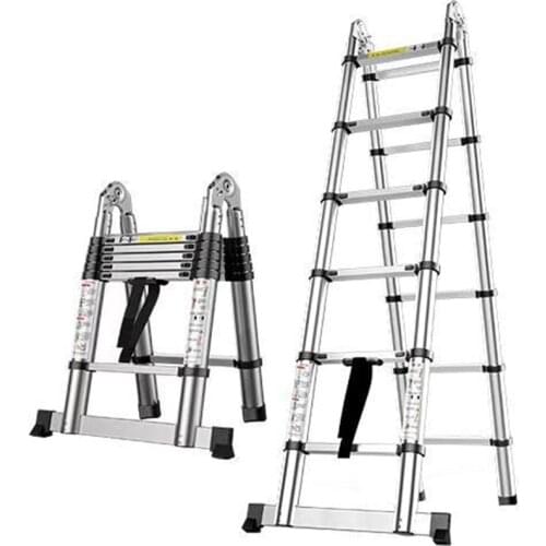 3.3m+3.3m Dual purpose Thicken folding ladders Portable Telescopic ladder trestle ladder Straight ladders