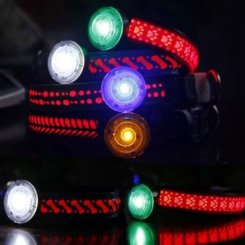 Pet Luminous Glow In Dark Collar Pet Night Safety LED Flashlight Collar Pendant Dog Guide Lights Glowing Pendant Neckware