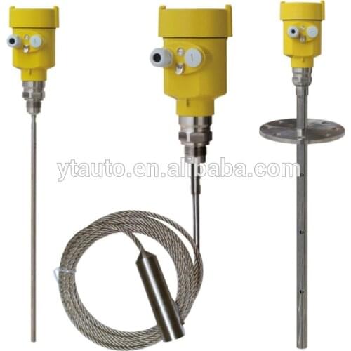 Ultrasonic diesel fuel level meter with measuring probe to monitor tank level