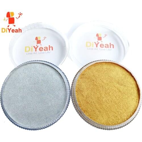 Gold Silver Face Body Paint Pearl Metallic Color Drawing Pigment 30g Water Based Face Makeup Cream Face Painting Halloween Party