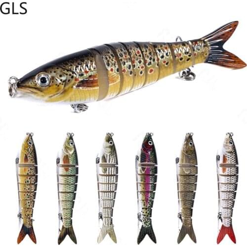 1Pcs/ Bionic Multi-section Lure 12.5cm 22g Swim Hard Bait High Quality Wobbler Pike Carp Crank Lure Winter Fishing Tool