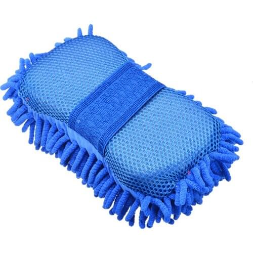 1pc Chenille Microfiber Coral Velvet Car Wash Sponge Block Auto Glove Wash Tools Cleaning Supplies Sponge Glove