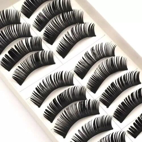 10 Pairs Eyelashes Soft Fluffy 3D Mink False Eye Lashes Thick Handmade Lashes Volume Fluffy Lashes Extension Eyes Make Up