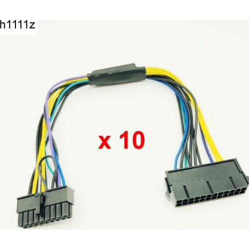 10PCS 30CM 24Pin to 18Pin 18AWG PSU ATX Adapter Converter Power Cable For HP Z620 Z420 Motherboard Power Cable Cord 24P to 18P