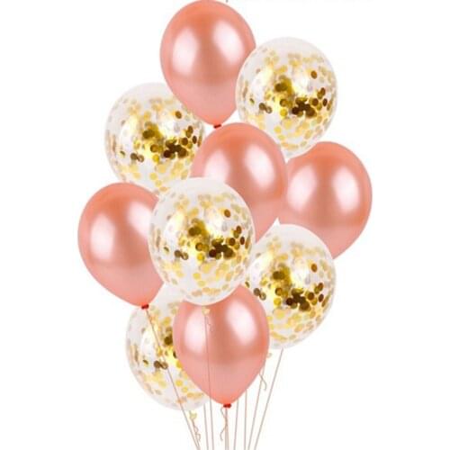 10pcs rose gold sequin latex balloon package wedding wedding romantic decoration birthday party decoration supplies balloons