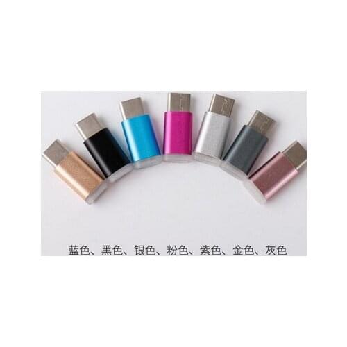 500pcs Type-C Charger Adapter Type C Cable Charging Converter for Xiaomi mi6 Macbook Letv 2 Lenovo Z1