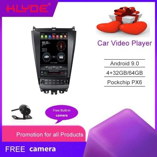 KLYDE Android 9 4G Car radio For H onda A ccord 7 2003-2007 RDS DSP IPS GPS Navigation 4G+64G Multimedia Video Player