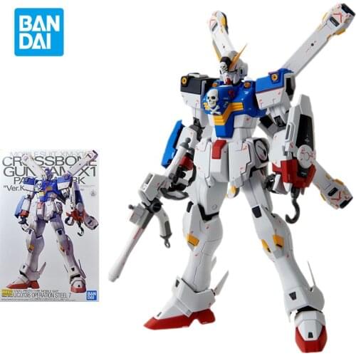 Bandai Gundam Model Kit Figure MG 1/100 Mobile Suit Crossbone Gundam XM-X1 Anime Character New Action Doll Gift Toy for Kids