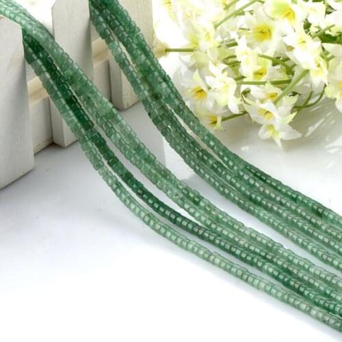 Flat Round Aventurines Spacer Handmade Beads 2*4mm Natural Stone Loose Beads For Jewelry Making DIY Necklace Bracelet