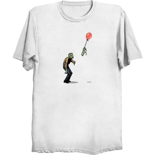 Balloon Zombie T-Shirt Arcade Shirt Cotton Pop Cartoon Funny Halloween Apocalypse Tshirt Horror Hilarious Walking Dead T Shirt