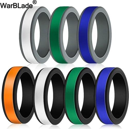 10Color Combinations Can DIY Change Color Silicone Ring Hypoallergenic Crossfit Flexible Sports Rubber Finger Ring For Men Women